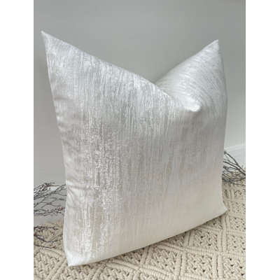Abstract White Square Cushion Cover