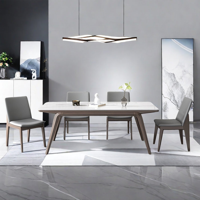 Ensemble de table de salle à manger rectangulaire moderne et simple, H 29,5 po x L 78,7 po x l 35,4 po
