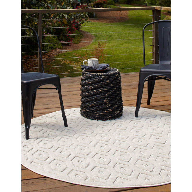 Tapis intérieur / extérieur Grimaldo, Rond 7 pi