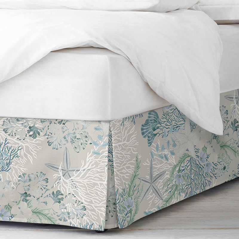 Under The Sea  Ocean Cotton Bedskirt, 15", King
