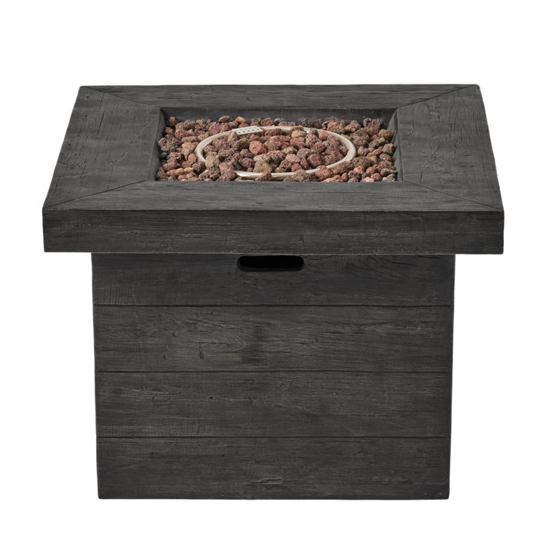 40,000 Btu Square Mgo Fire Pit, Gray