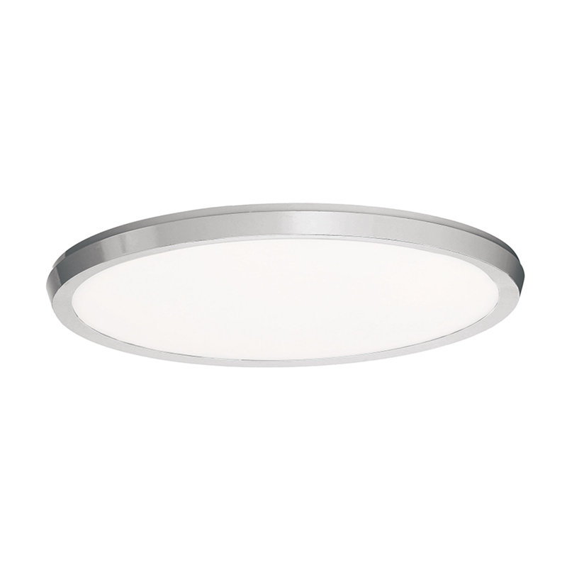 Plafonnier encastré à DEL Argo, Nickel brossé, H 1 po x l 15,5 po x P 15,5 po, 3500K