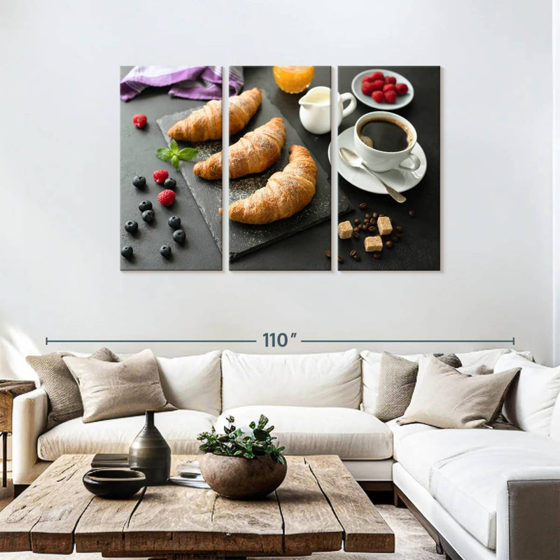 Yarlin Breakfast Croissants, 48" H x 74" W