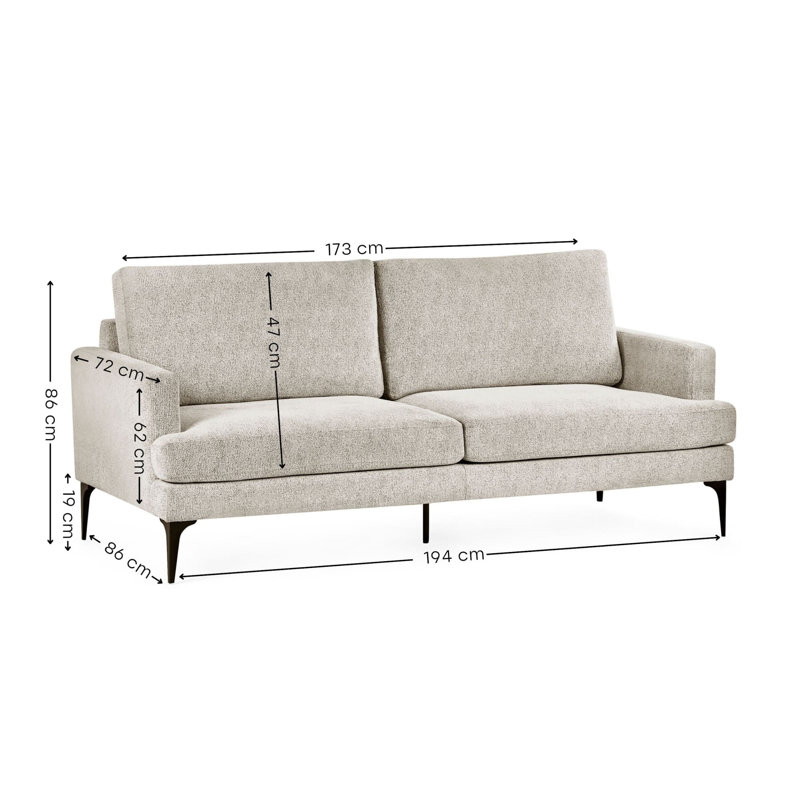 Chenille Sofa, 3
