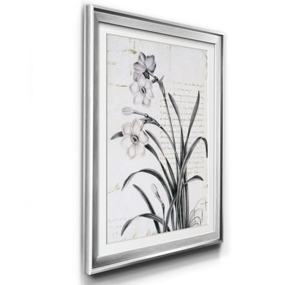 Argyle et fleurs, détail II - encadré, reproduction d'art sur papier
