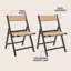 Chaise pliante en bois de teck brun foncé Kiawah Coastal-447257240