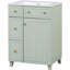 Meuble-lavabo de salle de bain 24 po avec évier - beaucoup de rangement, élégant lavabo en céramique de 24 po, fonctionnel, peu encombrant-903547298