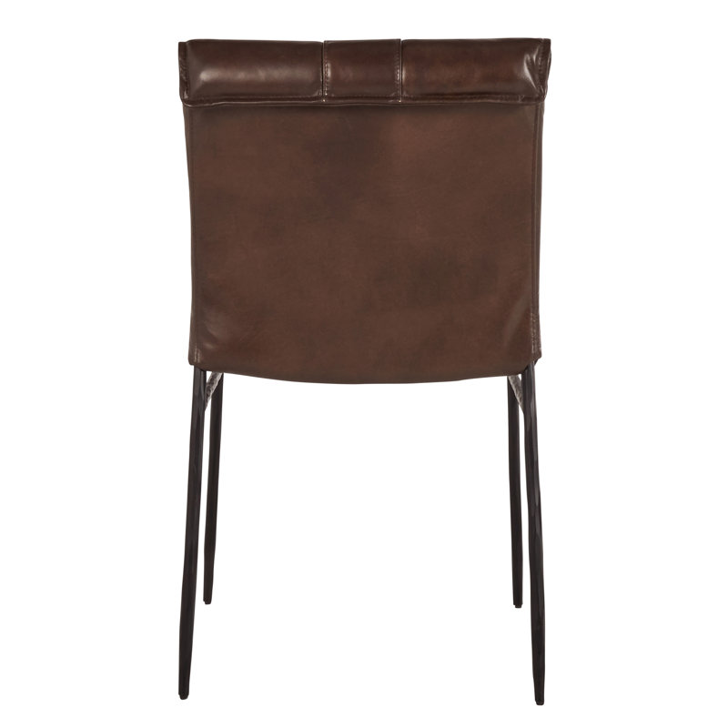 Mayer Genuine Leather Dining Chair Adobe Set Of 2, Brown