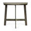 Table en bois gris, demi-ronde, pliable pour maximiser l'espace de rangement gris bistro, forme demi-ronde, pliable facilement