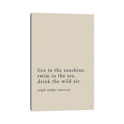 Live In The Sunshine by Lux + Me Designs - Wrapped Canvas Print
