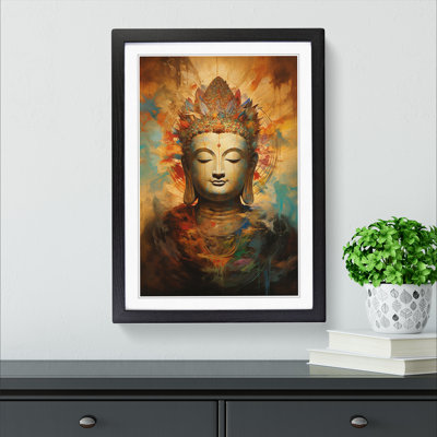 Buddha Modern Art - Framed Print