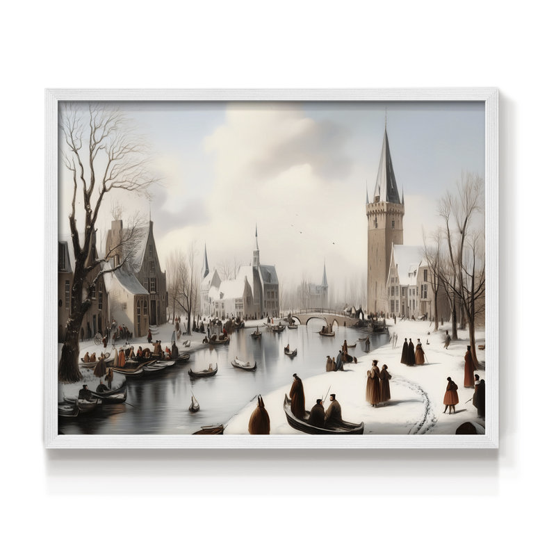 Chirstmas Art-CML -Framed Print - Restickable, H 8 po x l 10 po, Blanc