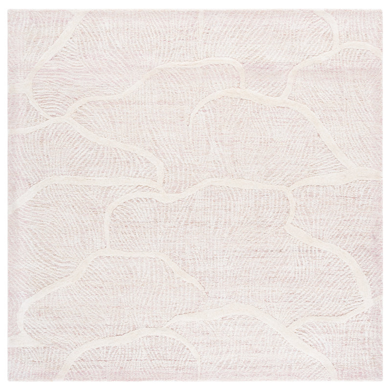 Naohiro 402 Hand Tufted Wool Pile Abstract Rug, Square 6'