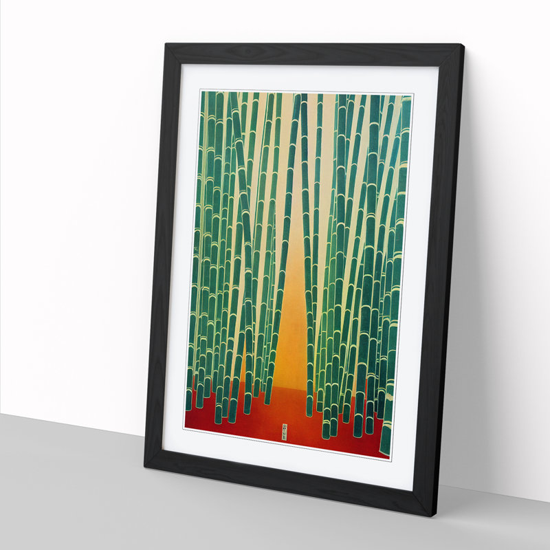 Bamboo Forest Vol.2 - Single Picture Frame Print, 64cm H x 46cm W x 2cm D, Walnut Framed