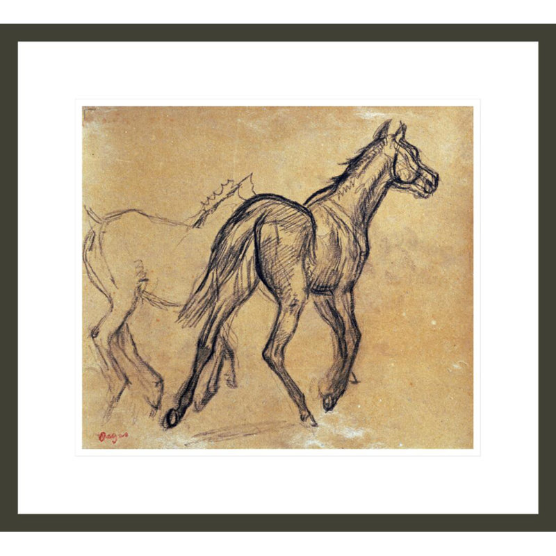 «Horses» par Edgar Degas, impression giclée encadrée, H 17,75 po x l 19,44 po