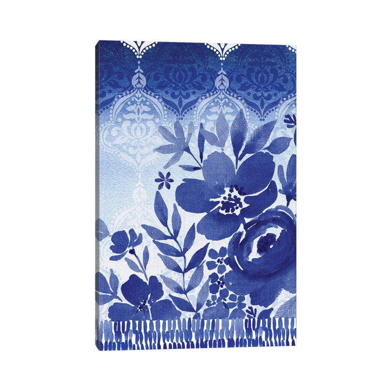 Blue Indigo 1 Piece Wall Art on Canvas, 66.04cm H x 45.72cm W x 1.91cm D, Wrapped Canvas