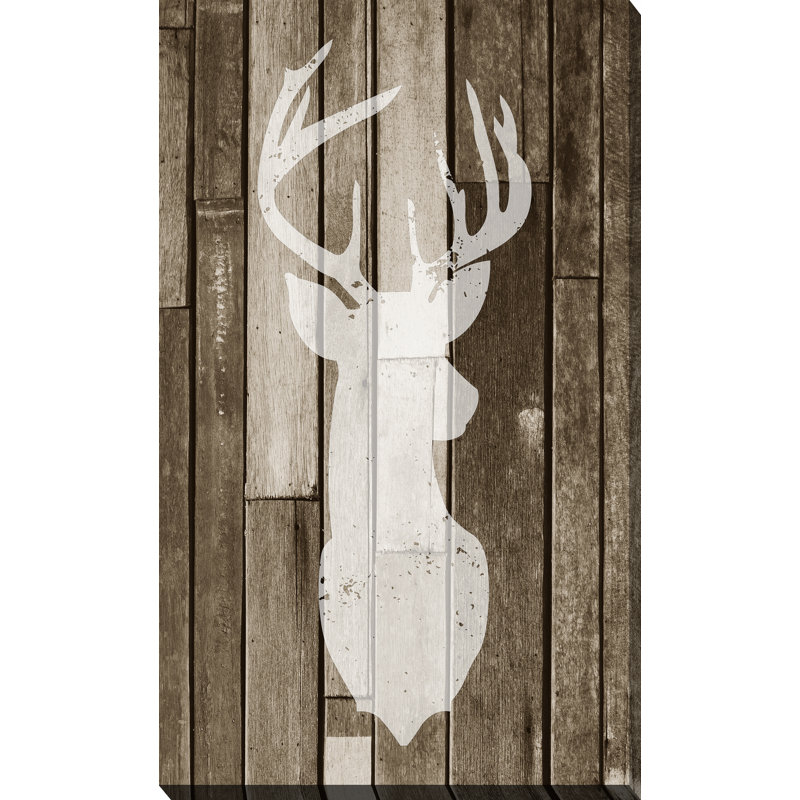 « cerf », impression sur toile tendue, H 40 po x l 24 po x P 1 po