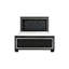 Ensemble de chambre à coucher grand lit, rangement de tiroir, noir, ensemble de 3 pièces avec 2 tables de chevet-128121131-128121132-128121133