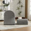 Fauteuil rembourré moderne avec repose-pieds en chenille
