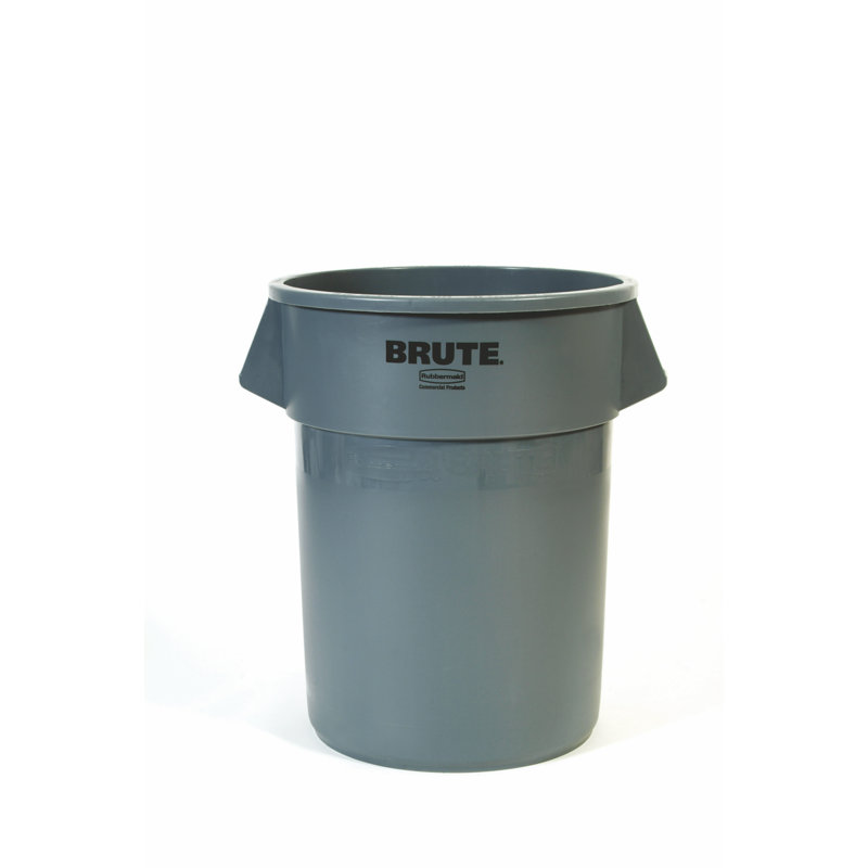 Brute&reg; Plastic Open Kitchen Trash Can - 55 Gallons, Grey