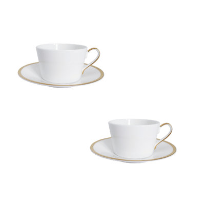 Golden Edge Bone China Mug