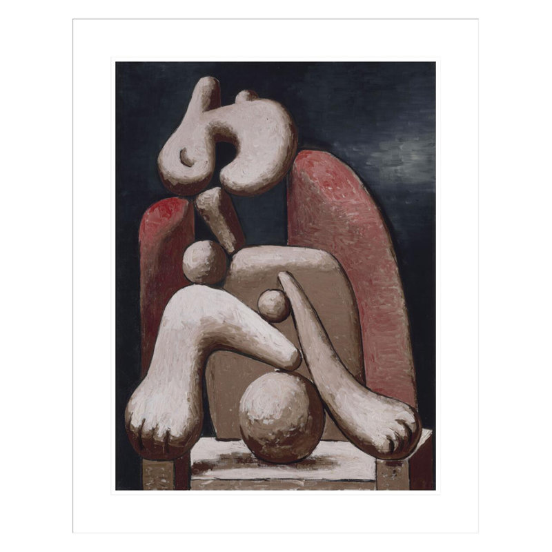 Femme au fauteuil rouge par Pablo Picasso, H 29,25 po x l 23,5 po
