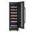 Eorice 12" 21-Bottle Slim Built-In or Freestanding Under Counter Wine Refrigerator, Curved Handle