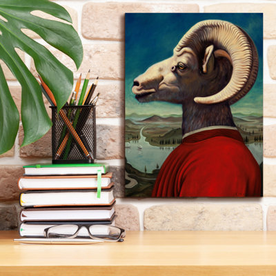Epic Graffiti 'Ram'  by Jane R. Talton Canvas Wall Art, 12" x 16"