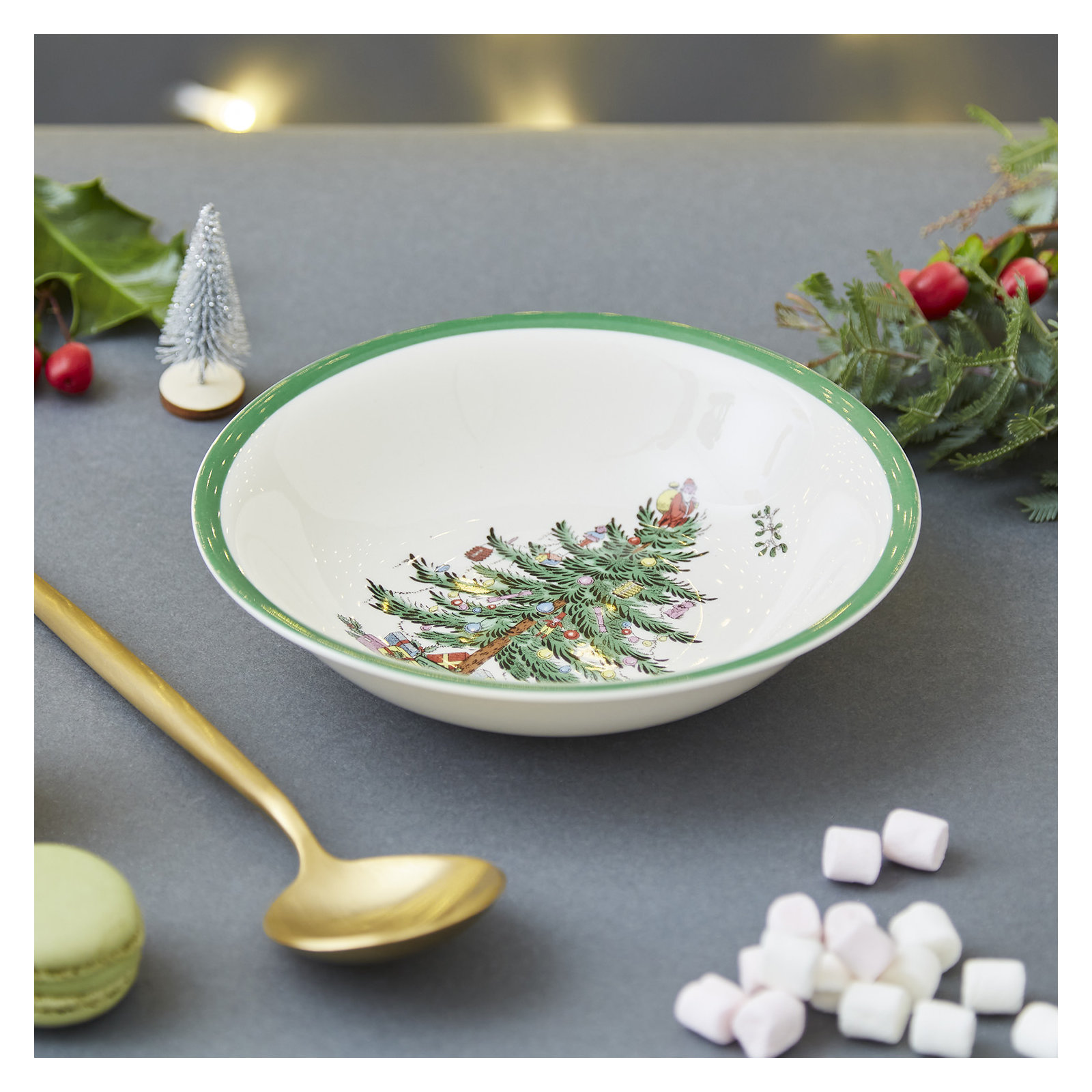 Spode Christmas Tree Ascot Cereal Bowl 8"