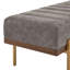 Banquette rembourrée capitonnée avec pieds dorés
