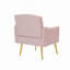 Fauteuil en velours avec pieds en métal