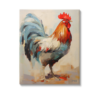 Abstract Farmhouse Hen Canvas Wall Art by RB
