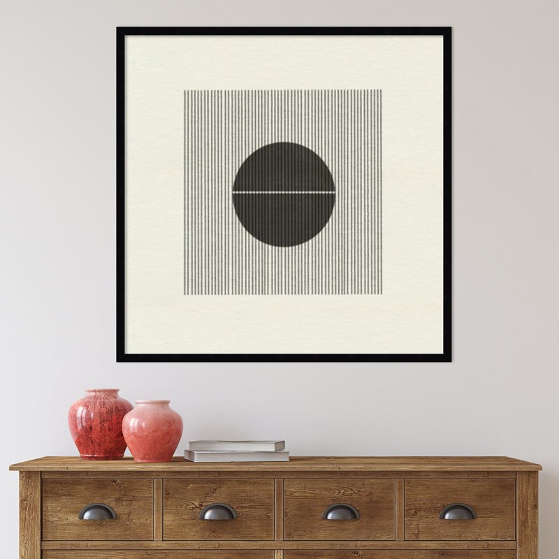 «Nyamal Paper Objet No 5» par le studio MIUUS, reproduction d'art encadrée, H 33 po x l 33 po, Noir