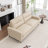 83‘’ Wide Genuine Leather Sofa With Square Arms-400640434