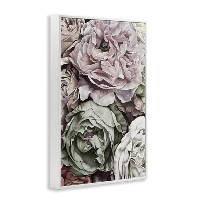 Detailed Stacked Roses Giclee Art, design by Annabelle Hall