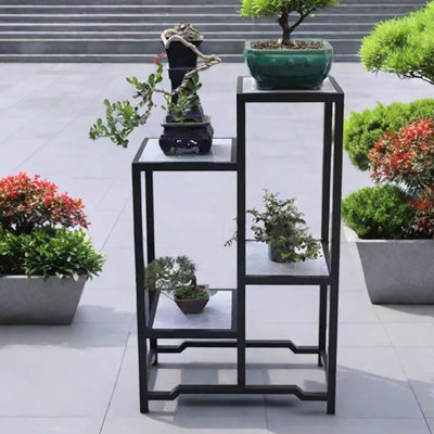Aluminum alloy flower stand outdoor plant stand by Sleek Surface Designs