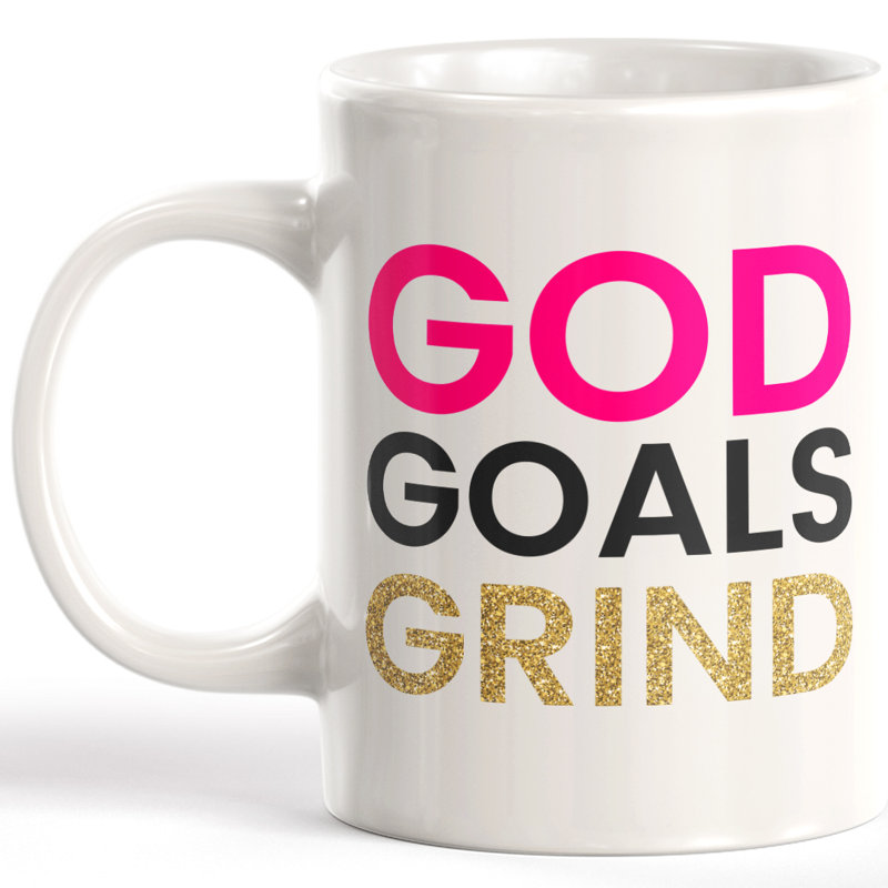 Tasse à café God Goals Grind, 11 oz, Plastique