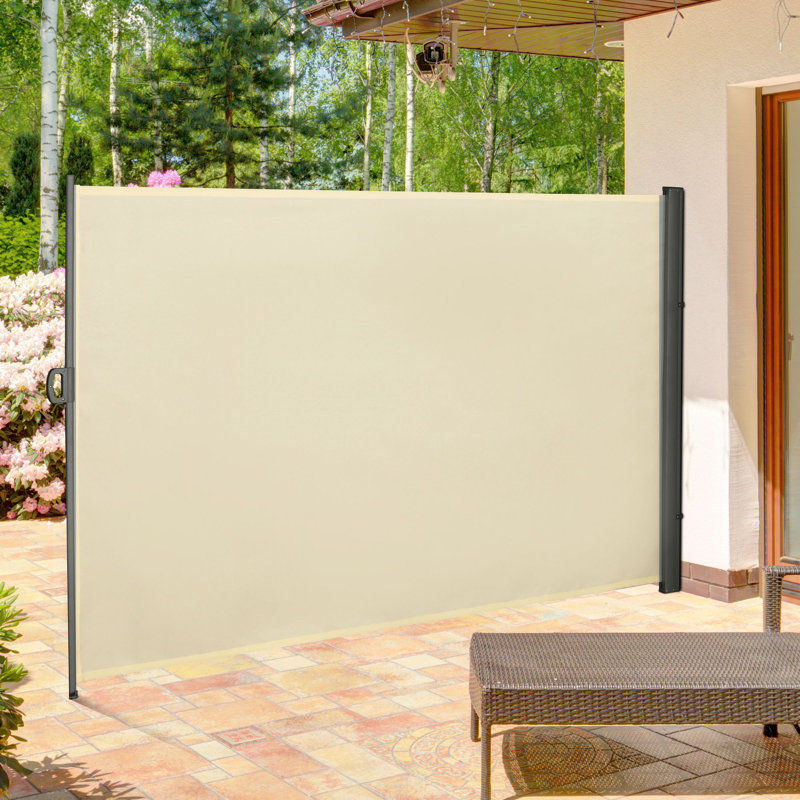 Dakota Fields 300cm W x 9cm D Polyester Cover Retractable, Cream