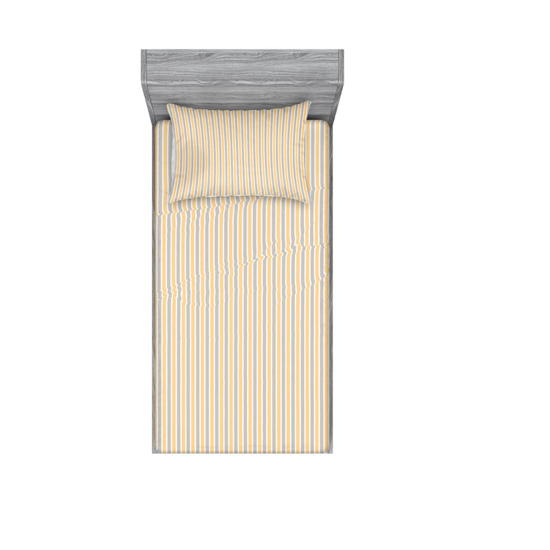 Ensemble de draps à fond vertical, Ensemble de draps pour lit simple avec drap-housse