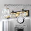 Luxueux luminaire de salle de bain sur miroir - Lampe murale en cristal et rouille moderne