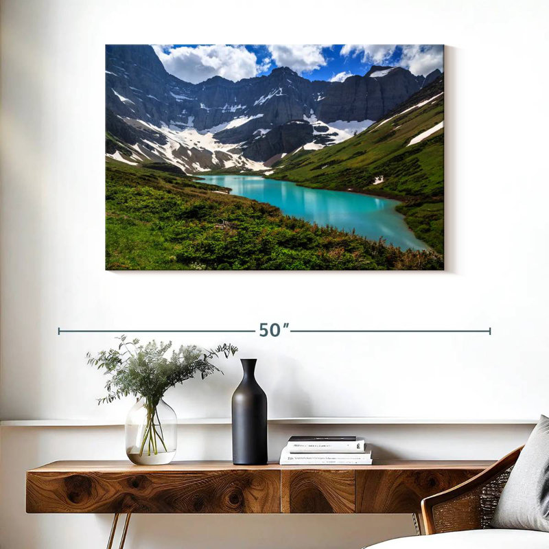 Alvord turquoise Cracker Lake, H 26 po x l 39 po