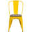 Ketchum Clear Coated Metal Stackable Chair with Wood Seat-1835193507