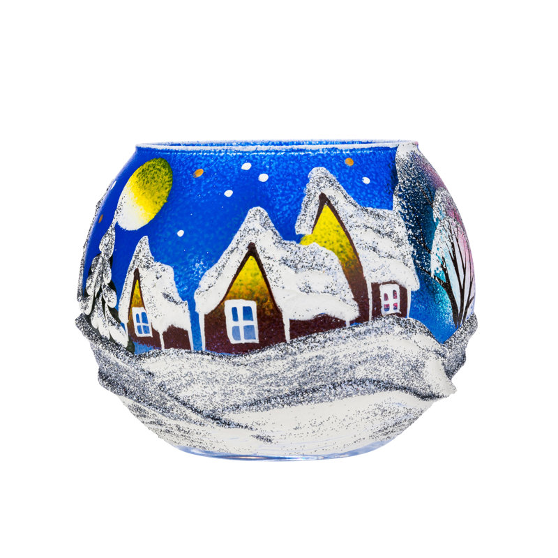 4'' H Glass Tabletop Votive Holder