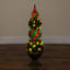 3Ft. Pre-Lit Artificial Christmas Ornament Boxwood Topiary Tree With 70 Warm White LED Lights