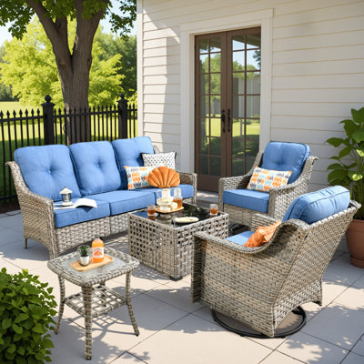 Daliya 5 - Person Outdoor Seating Group with Cushions by Red Barrel Studio