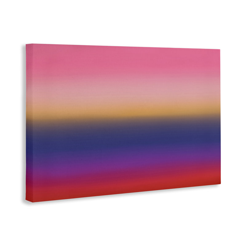 Au-delà de la mer, toile dégradée chaleureuse, conception par Atelier Posters, H 16 po x l 24 po