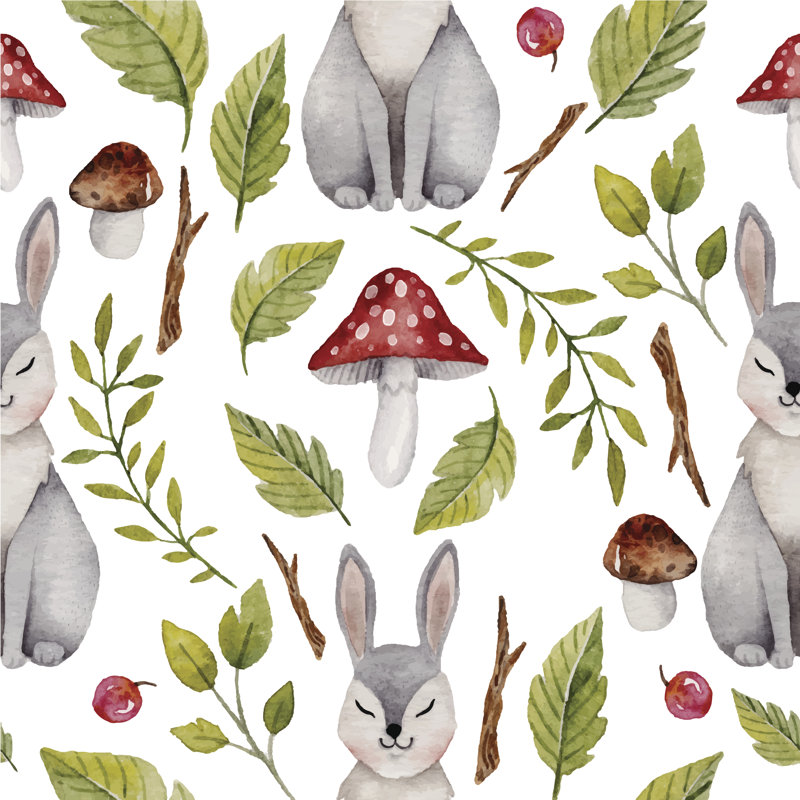 Watercolor Seamless Pattern by MariaSemj - Print, 76cm H x 76cm W