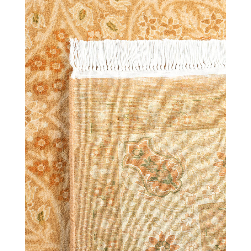 Handmade Brown Wool 8' x 10' Oriental Area Rug