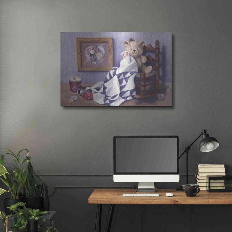 «Teddy Red Button 2» par Cecile Baird, H 24 po x l 36 po