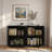 Modern Fluted Sideboard With Adjustable Shelves And Metal Handles-76447868